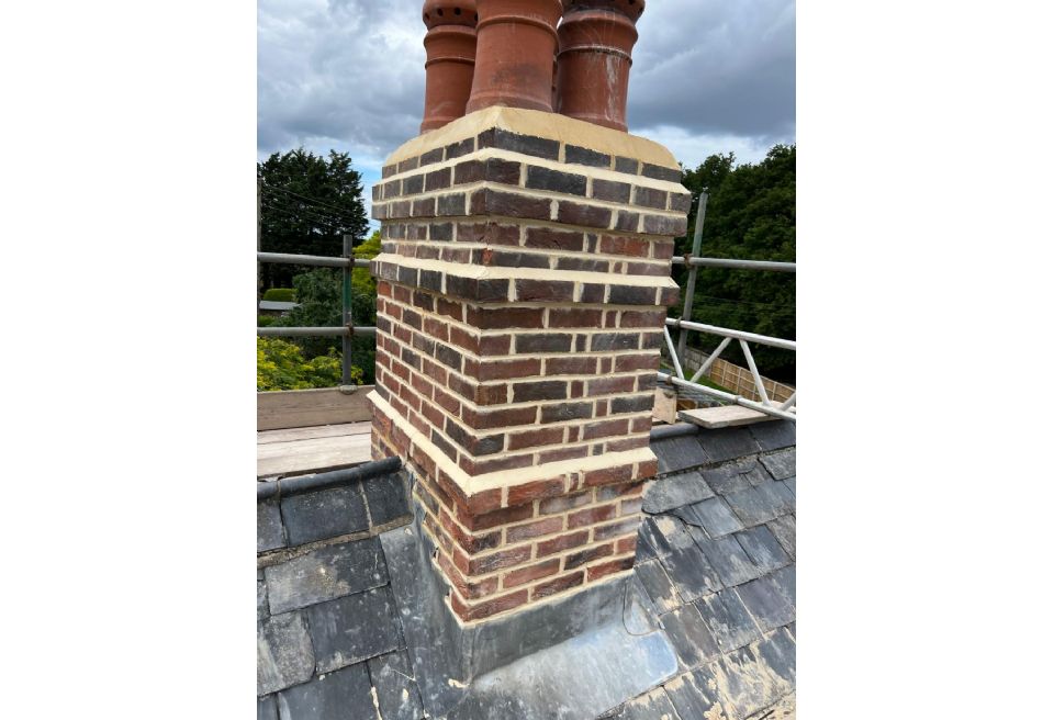 Repointed Chimney Stack and new chimney pots